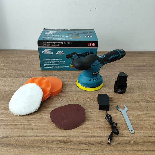 Pulidora inalambrica para veiculo + cera