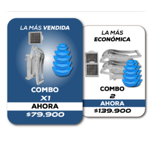Rebanador De Verduras + Moldes Para Freidora x6