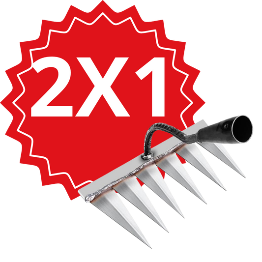 rastrillo de hierro 2x1